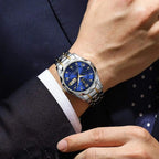 Reloj de cuarzo de lujo impermeable para hombre
