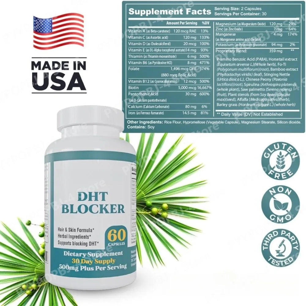 Poderoso Suplemento DHT Blocker para el Crecimiento del Cabello