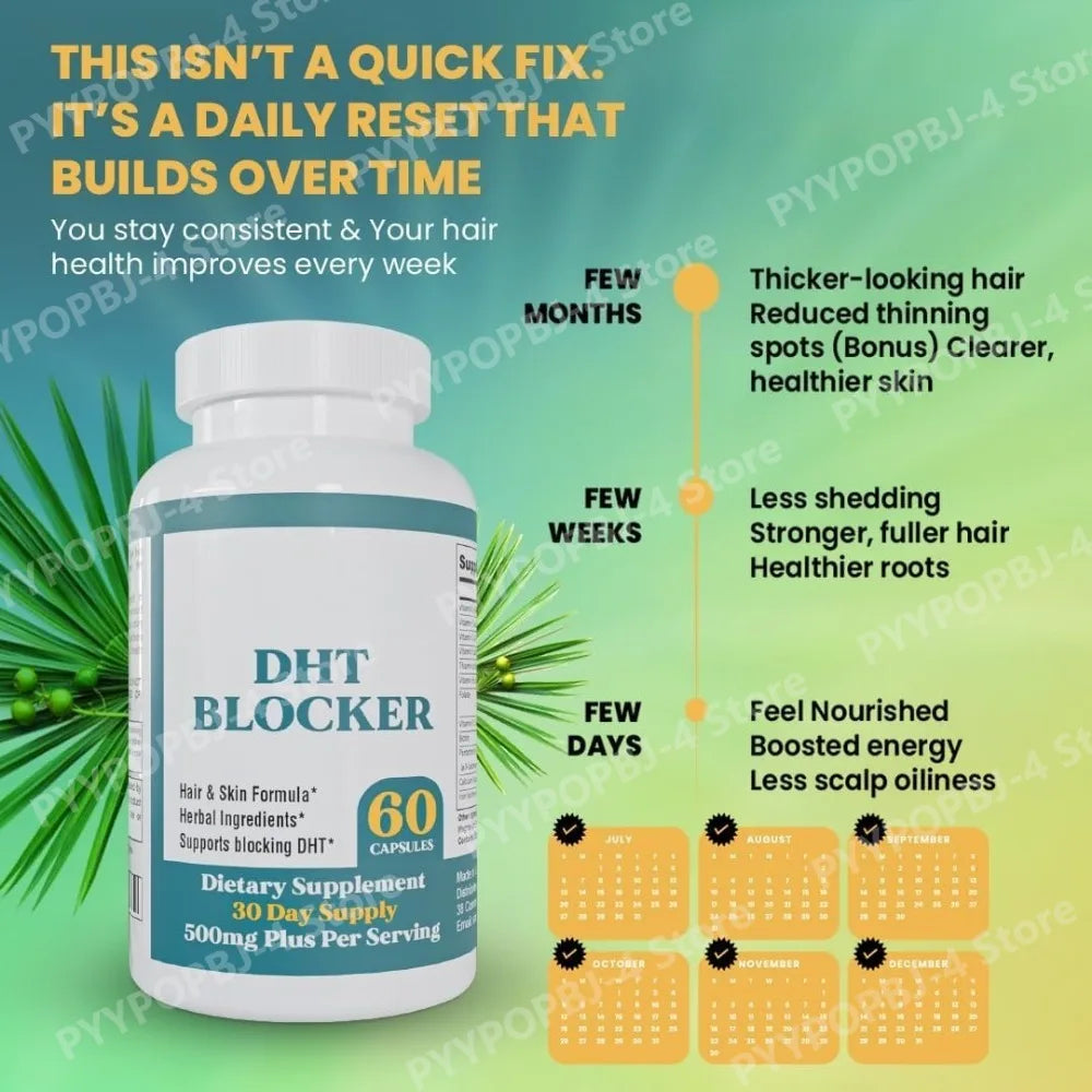 Poderoso Suplemento DHT Blocker para el Crecimiento del Cabello