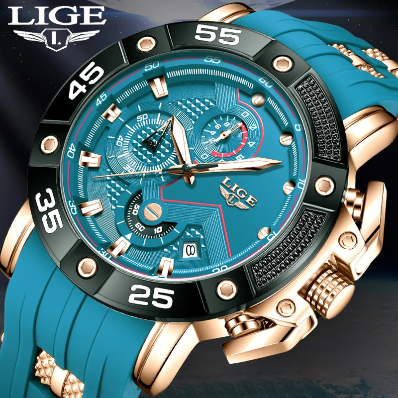 Reloj deportivo militar LIGE para hombre