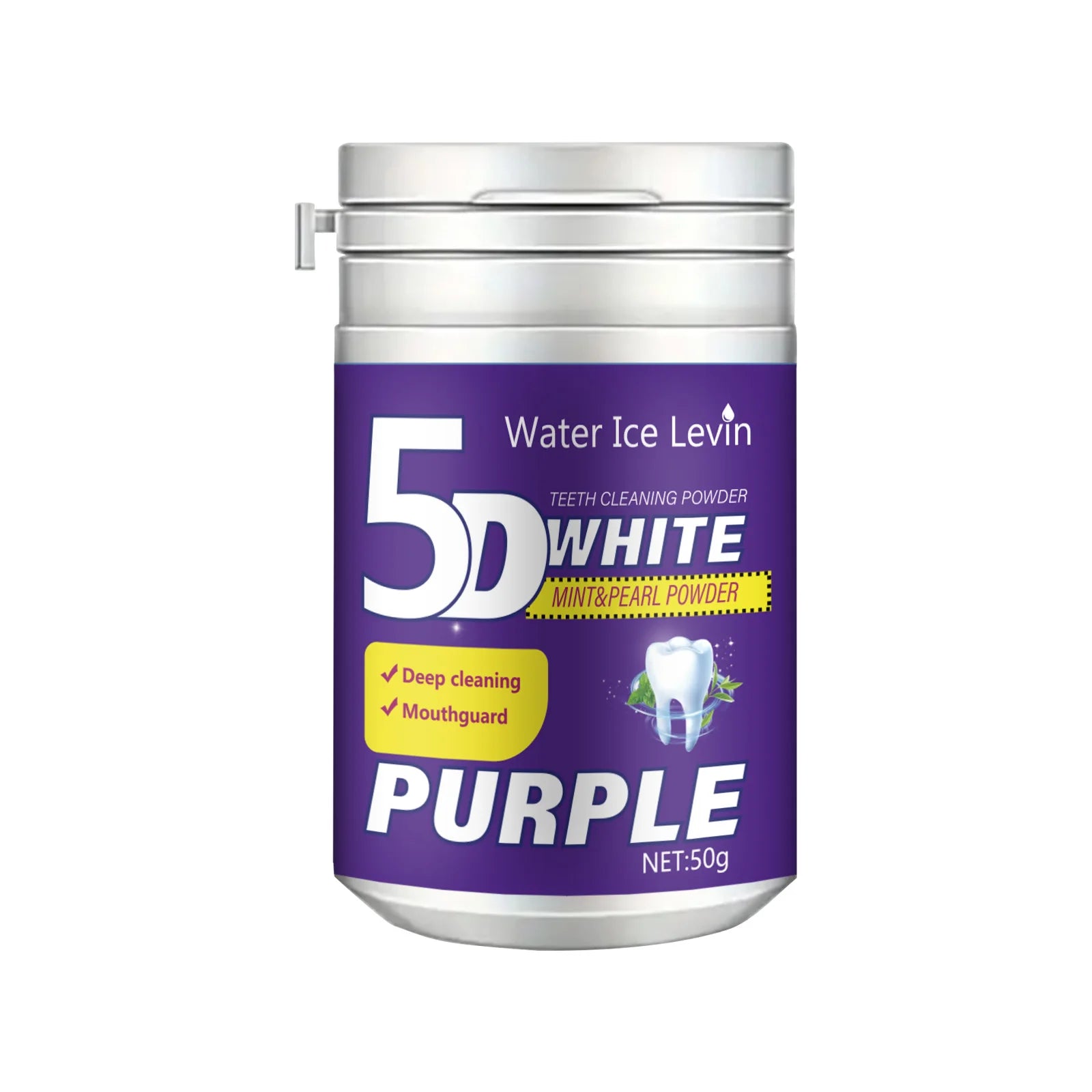 Polvo dental blanqueador morado