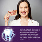 Polvo dental blanqueador morado